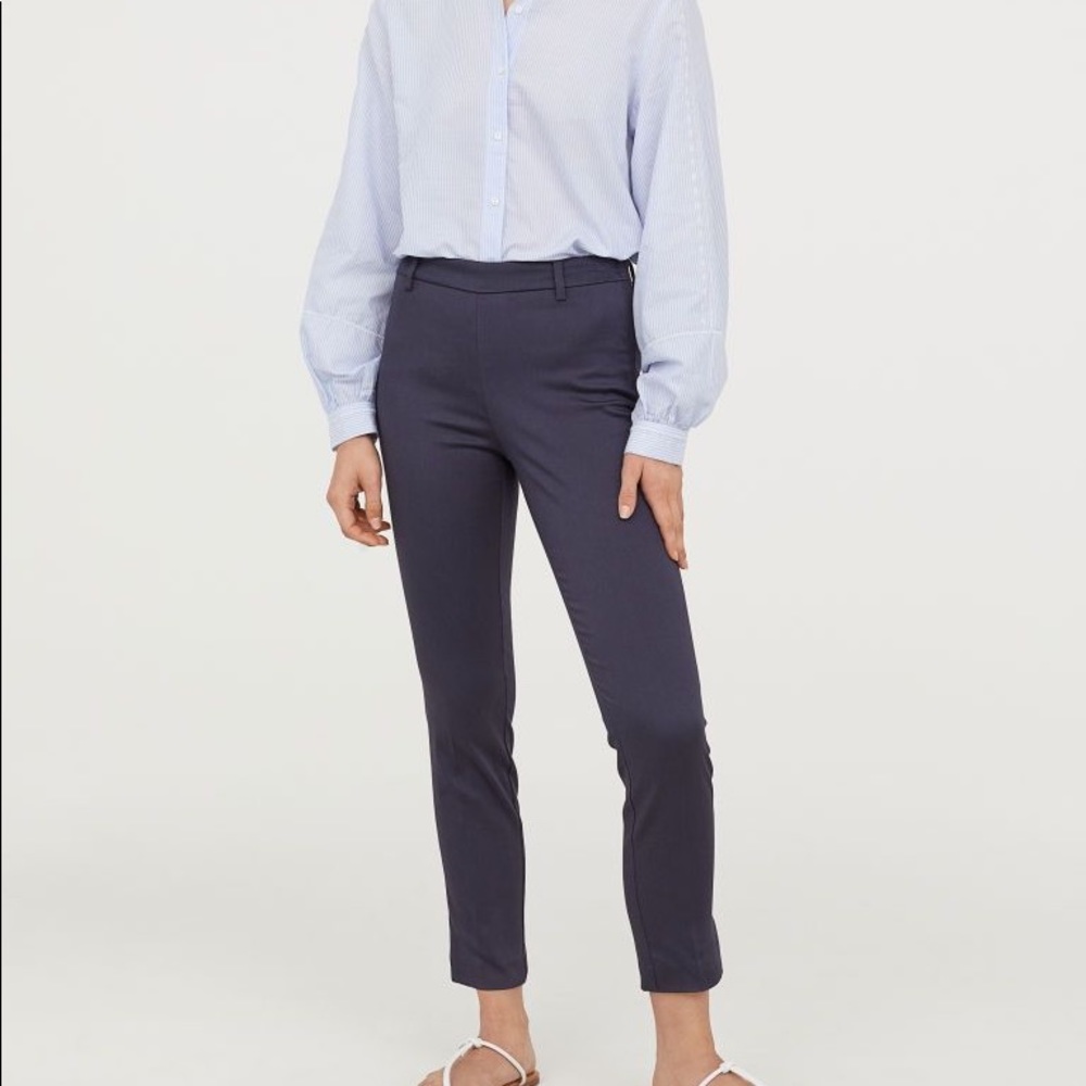 H&M High wasted Skinny Navy Pants